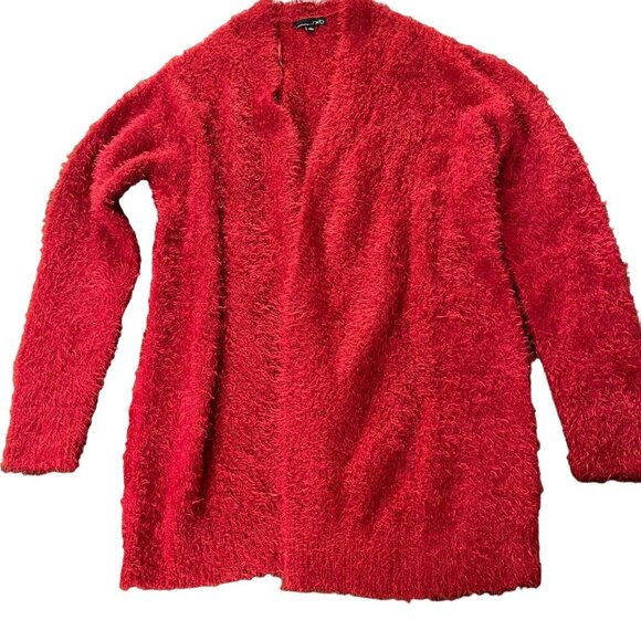 NWOT RBX Women's Longline Fuzzy Cardigan Size Xsmall Red - Picture 1 of 10